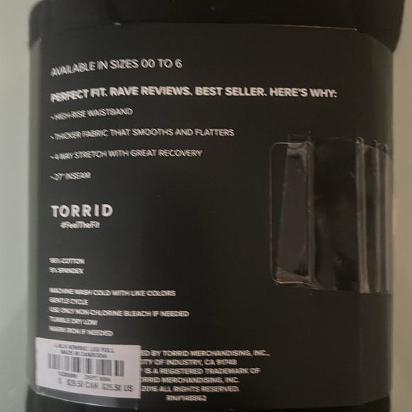 NWT Size 5 Women’s Plus size 28 Torrid Premium Full length Legging - Picture 4 of 5